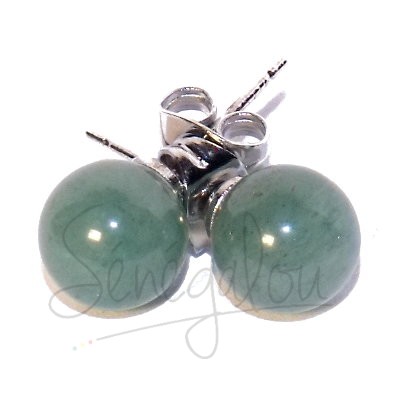 Boucles D’oreille Aventurine Verte 8mm