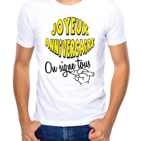 T-Shirt à Dédicacer « Anniversaire »