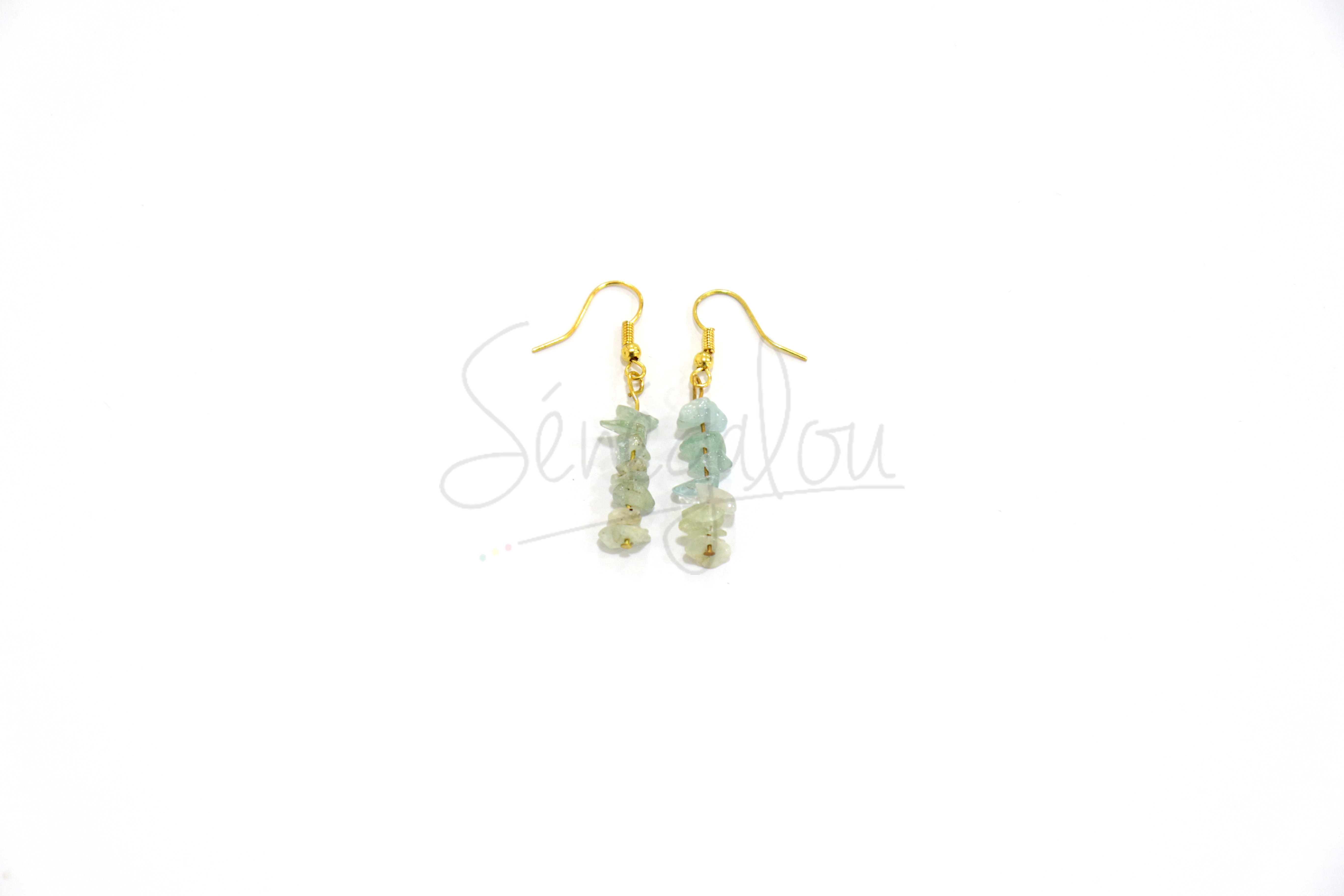 Boucles D’oreilles Baroques Aigue Marine PM