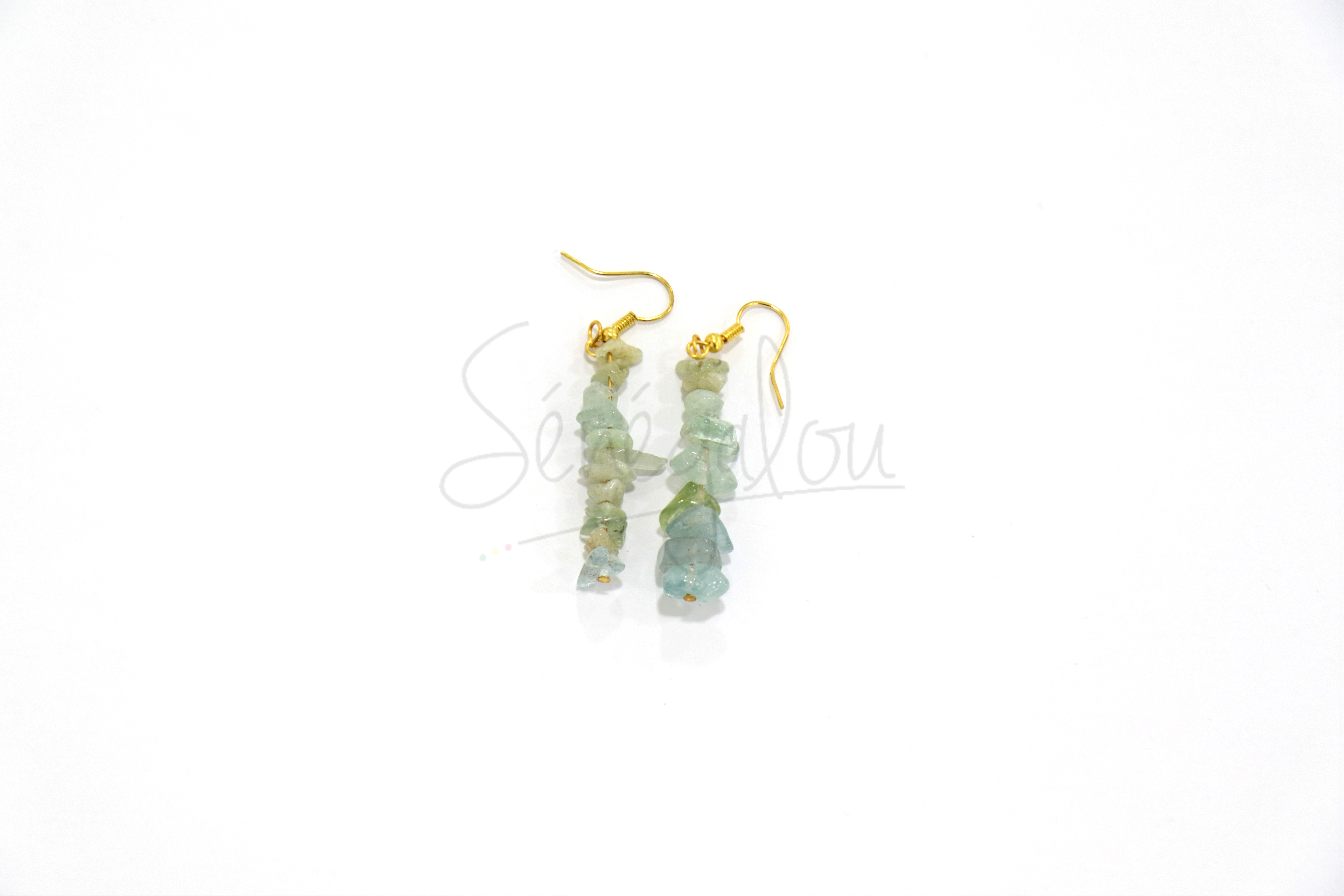 Boucles D’oreilles Baroques Aigue Marine GM