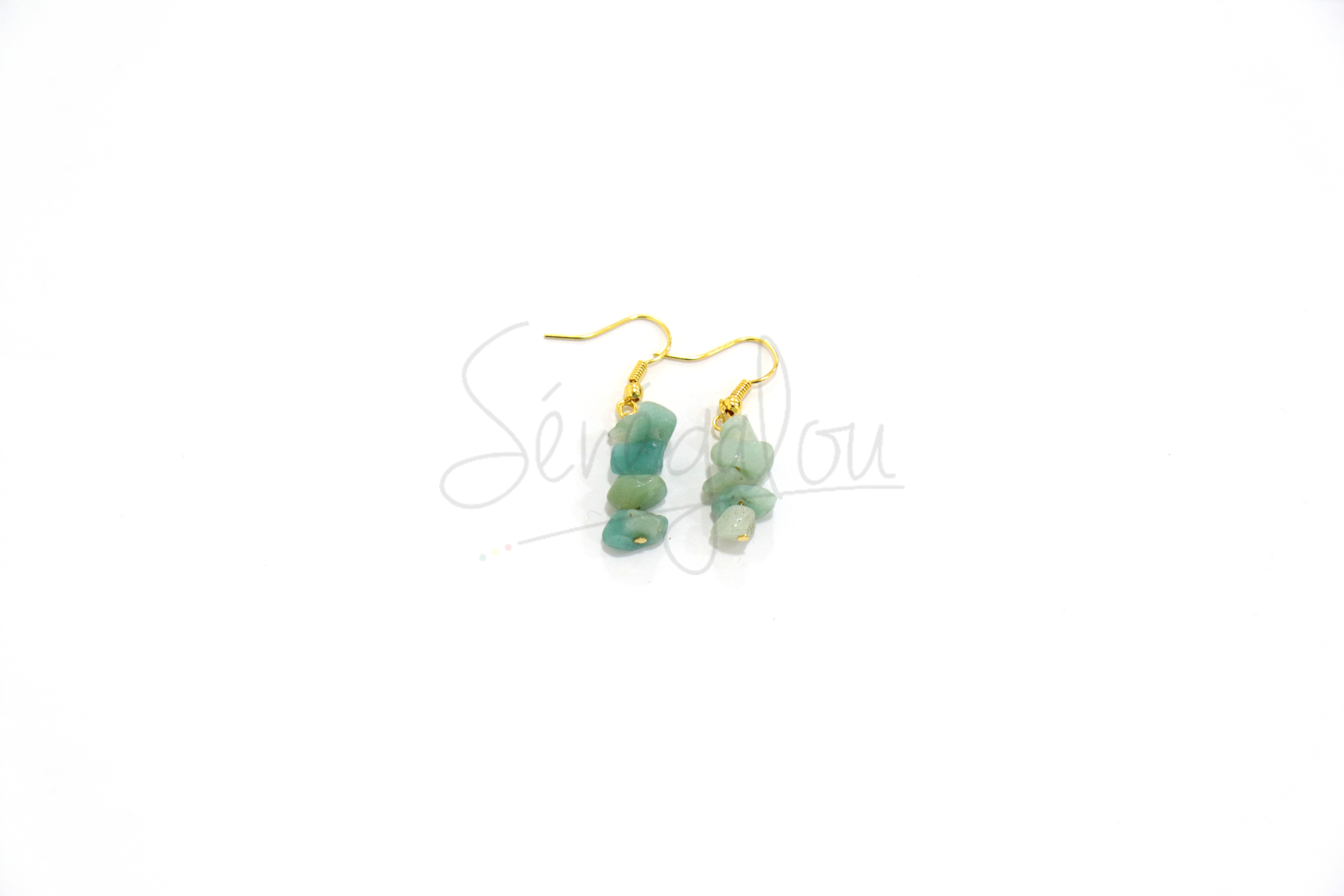 Boucles D’oreilles Baroques Amazonite PM