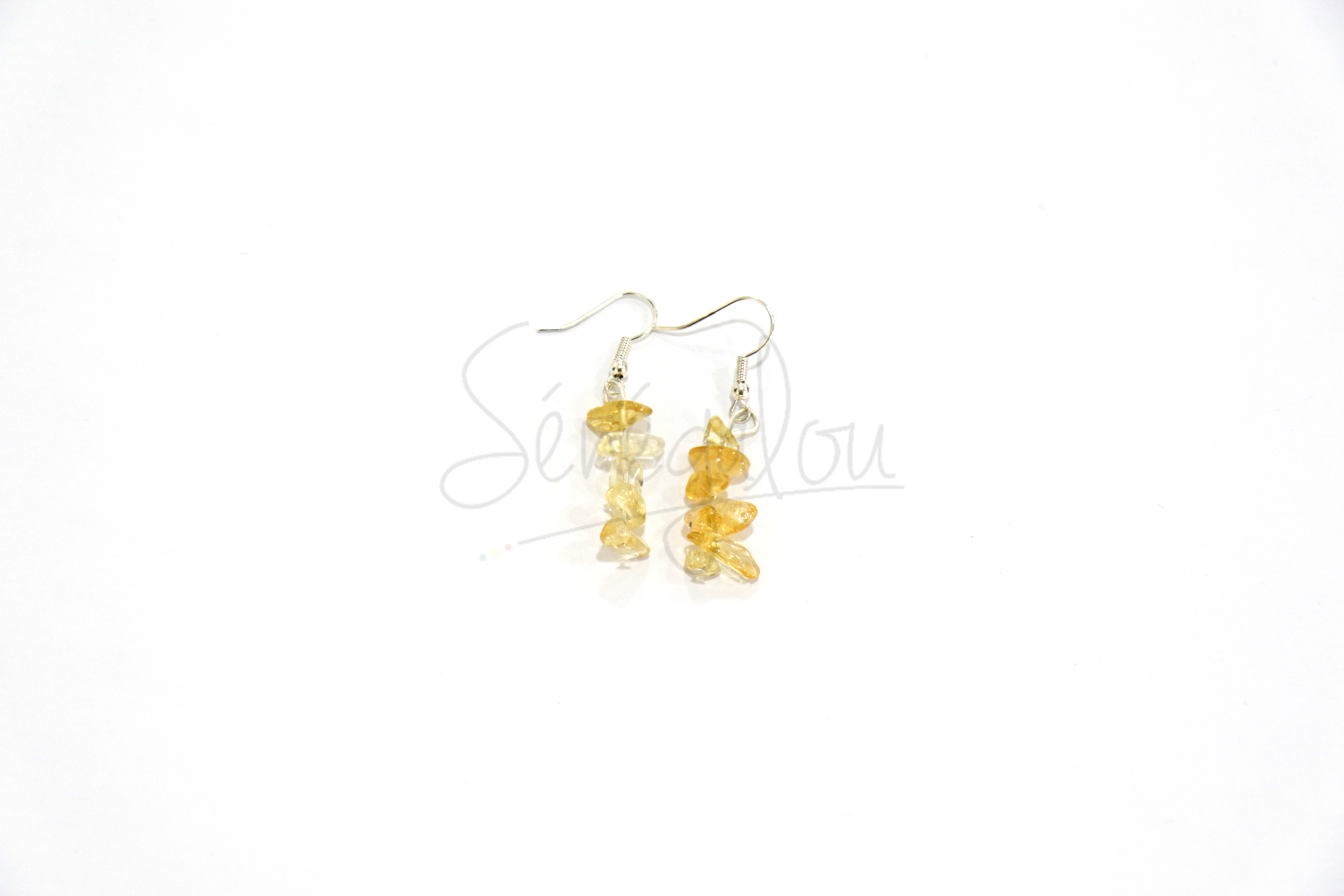 Boucles D’oreilles Baroques Citrine PM