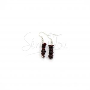 Boucles d’oreilles baroques Grenat PM