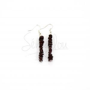 Boucles d’oreilles baroques Grenat GM