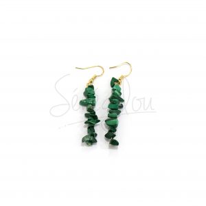 Boucles d’oreilles baroques Malachite GM