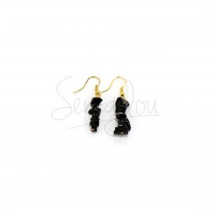 Boucles d&rsquo;oreilles baroques Onyx PM