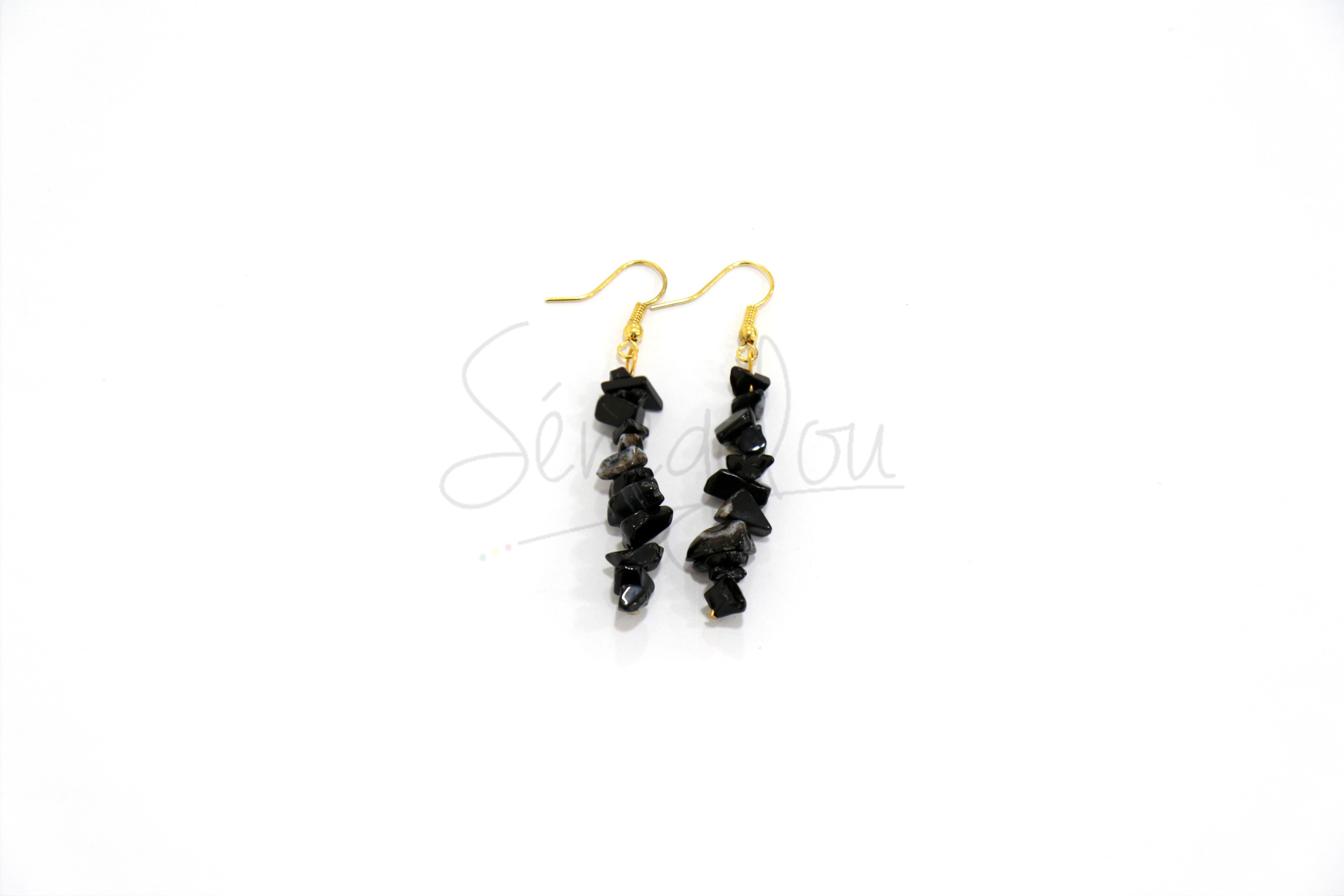 Boucles D’oreilles Baroques Onyx GM