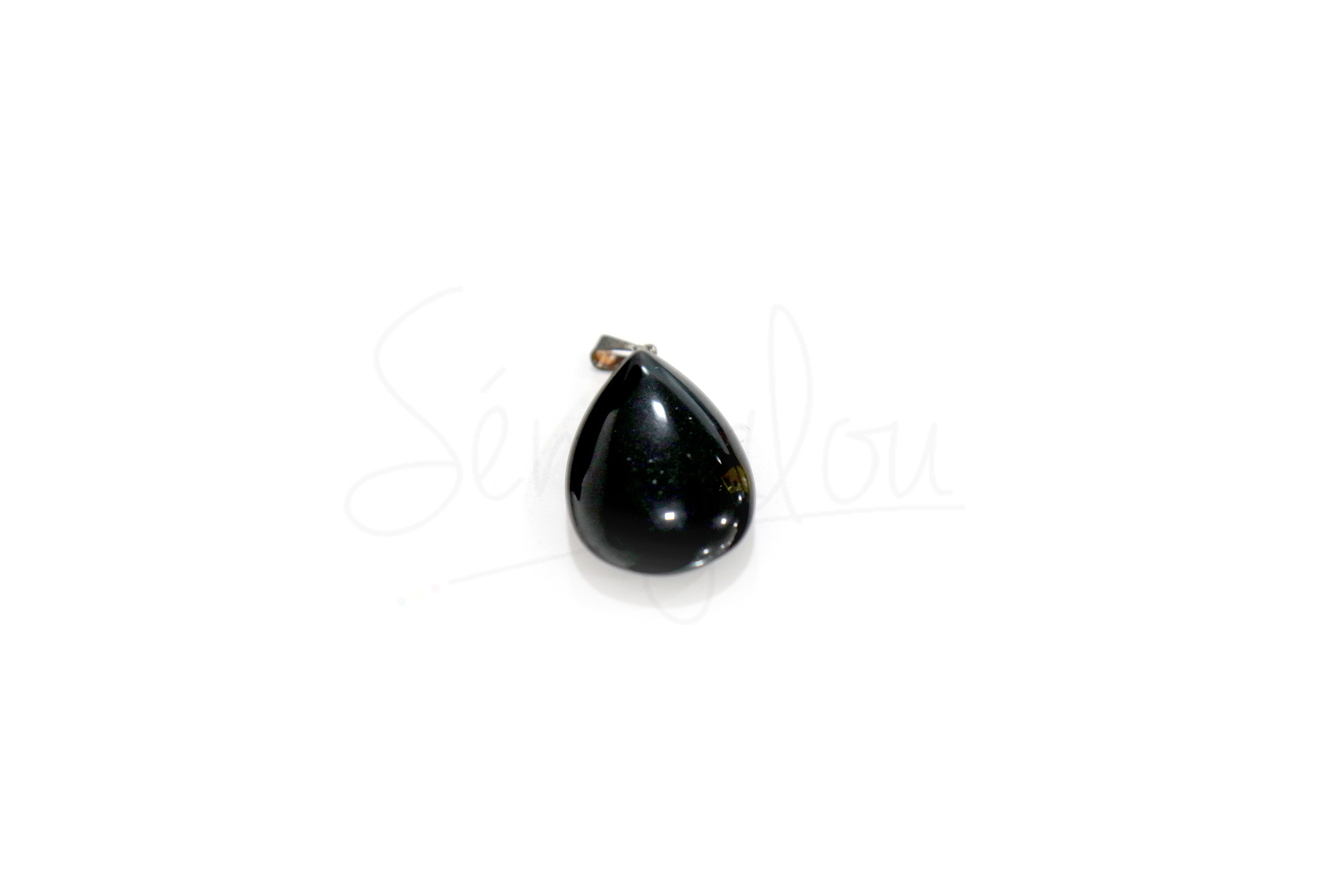 Pendentif Goutte Tourmaline Noire